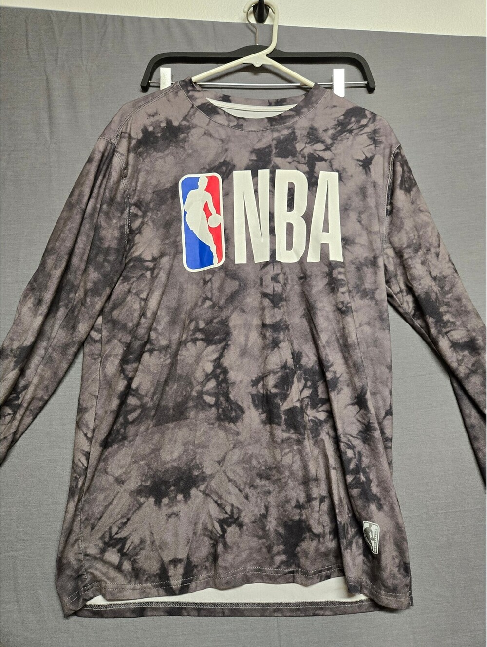 NBA gray tie dye long sleeve shirt size Small